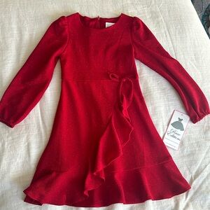 Girls Red Holiday Dress